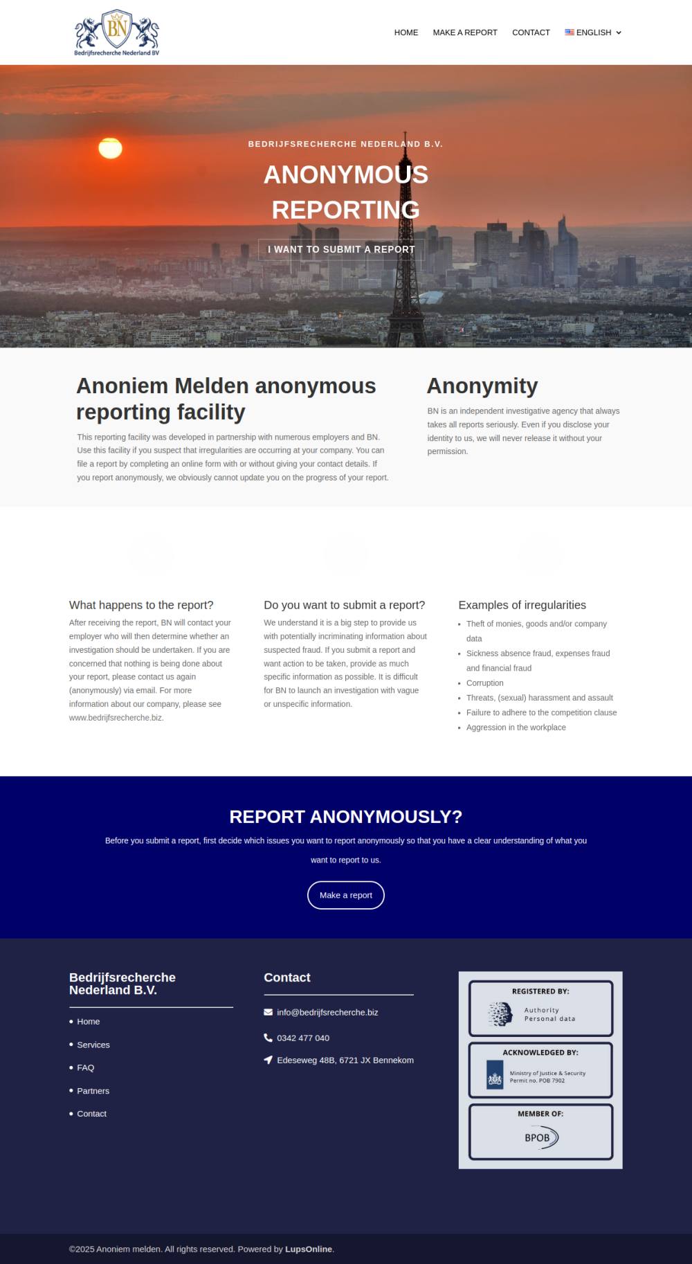 Website Anoniem Melden