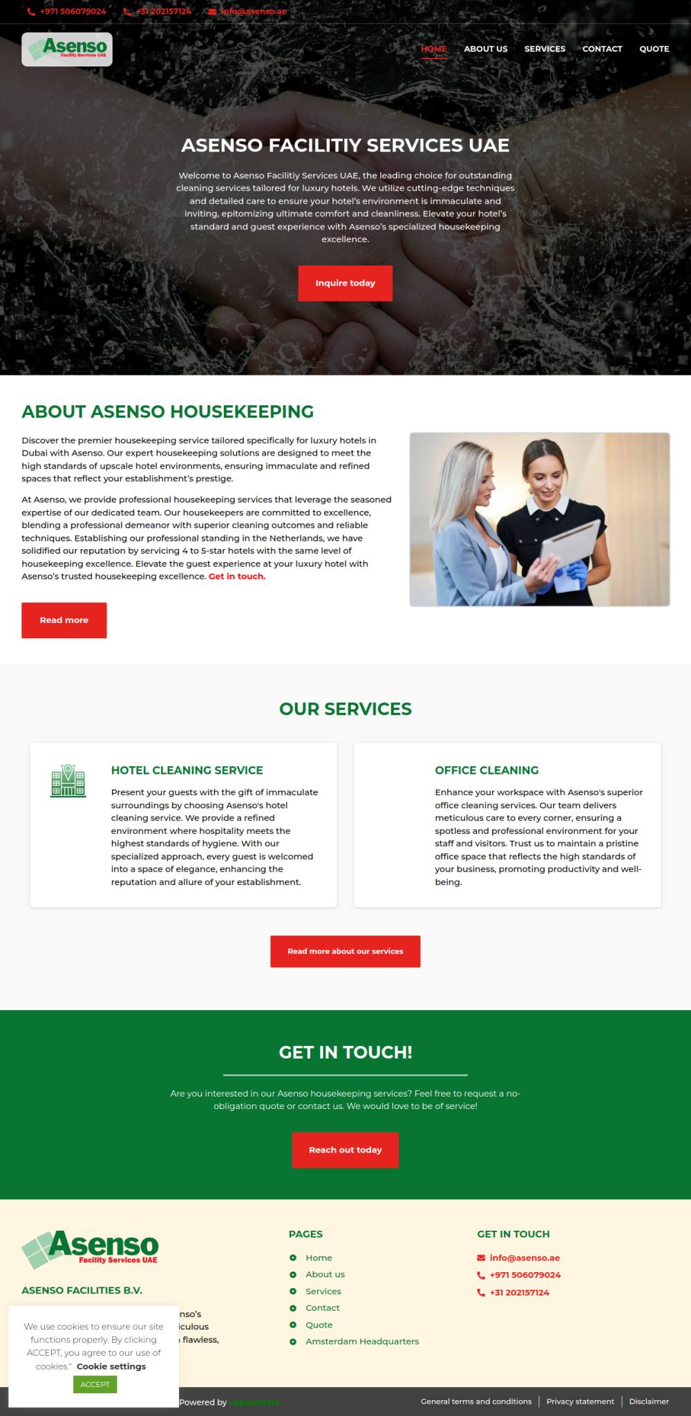 Website Asenso Emiraten