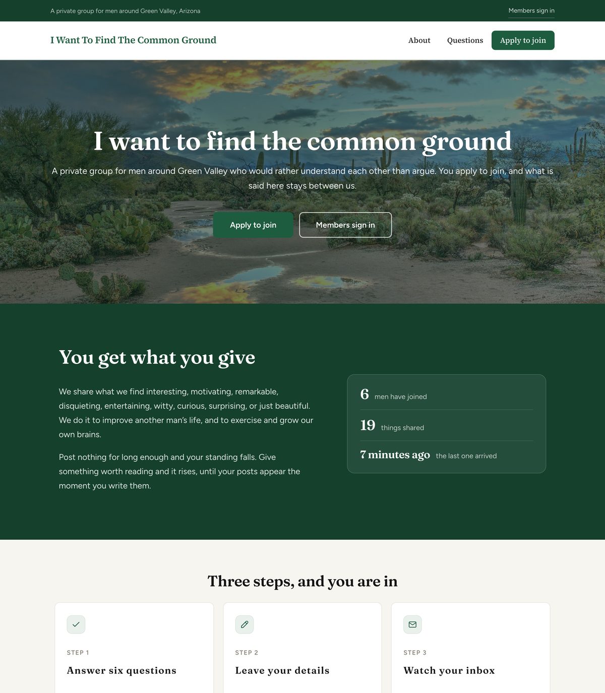 Website I Want To Find The Common Ground