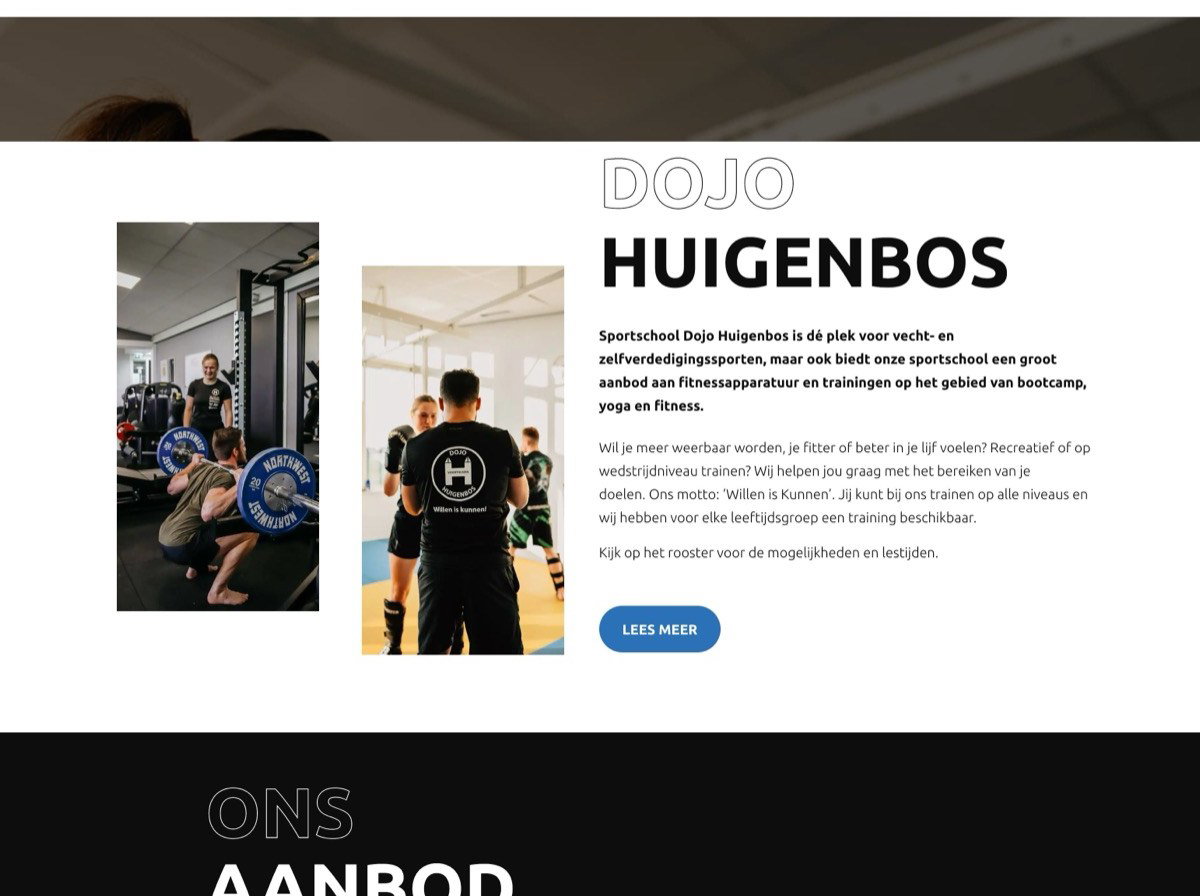 Website Dojo Huigenbos