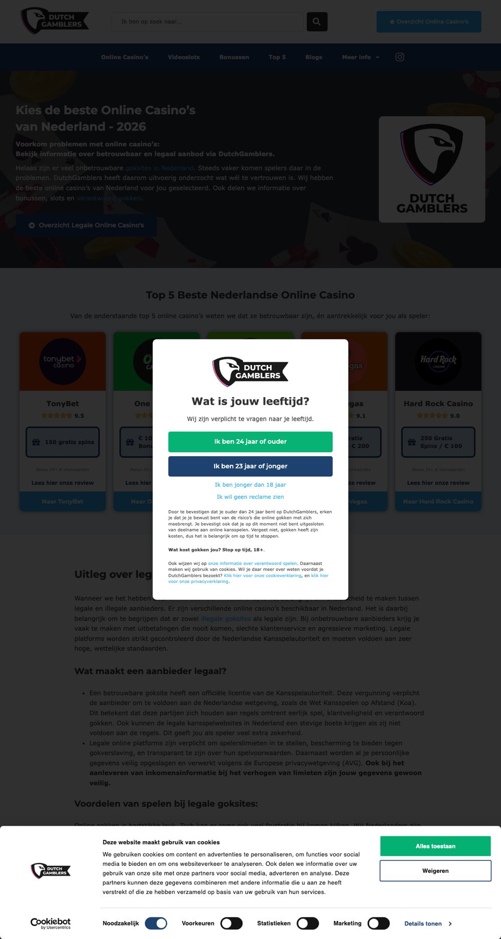 Website Dutch Gamblers