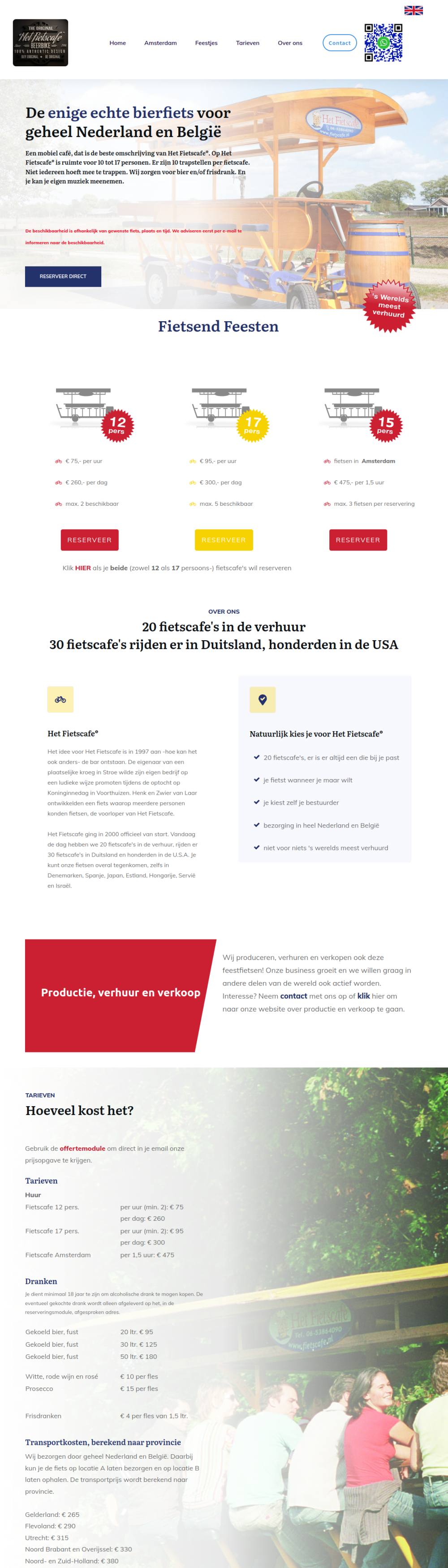 Website Het Fietscafe