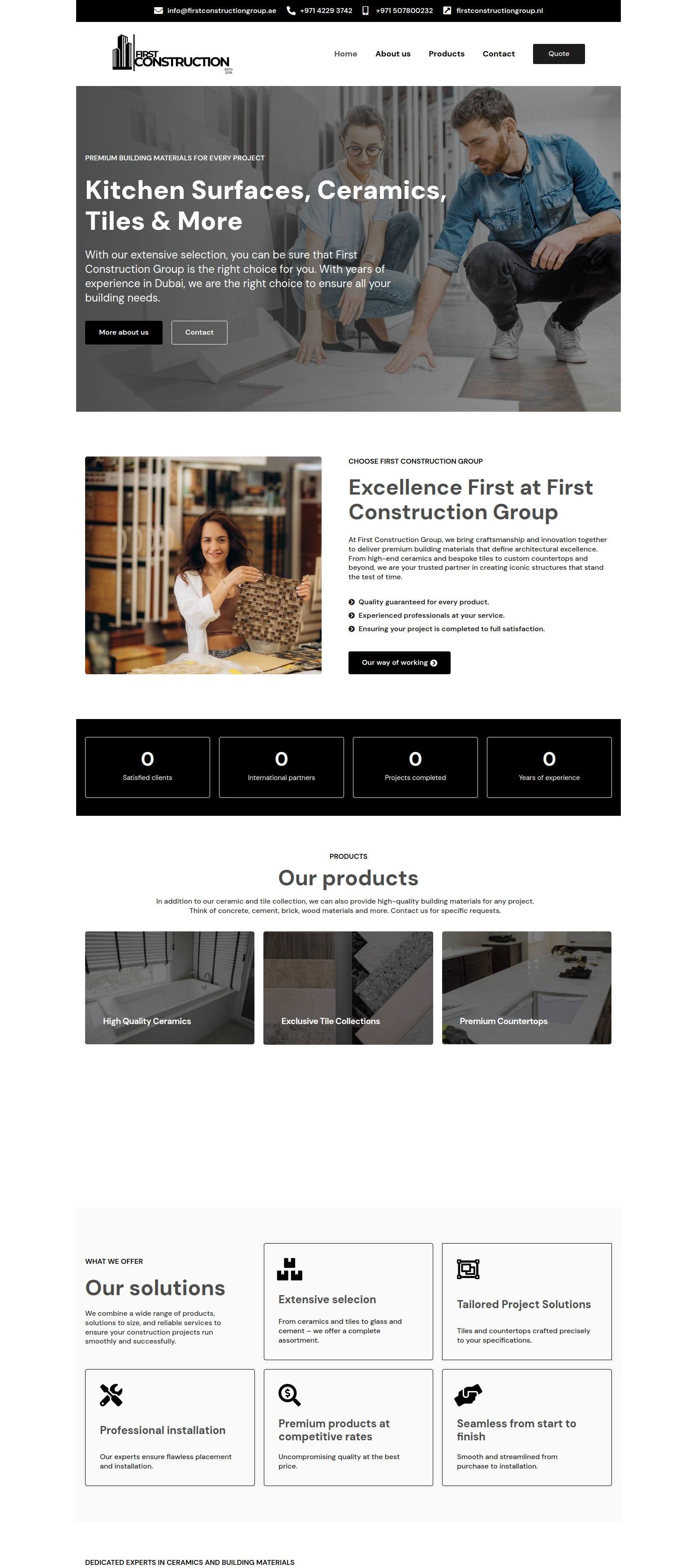 Website First Construction Group Emiraten