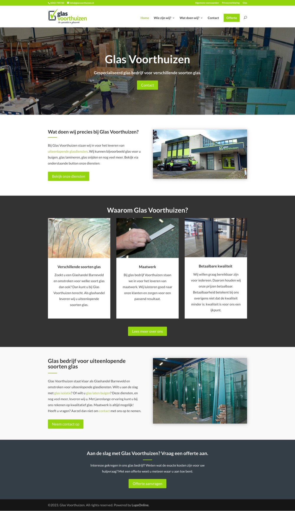 Website Glas Voorthuizen