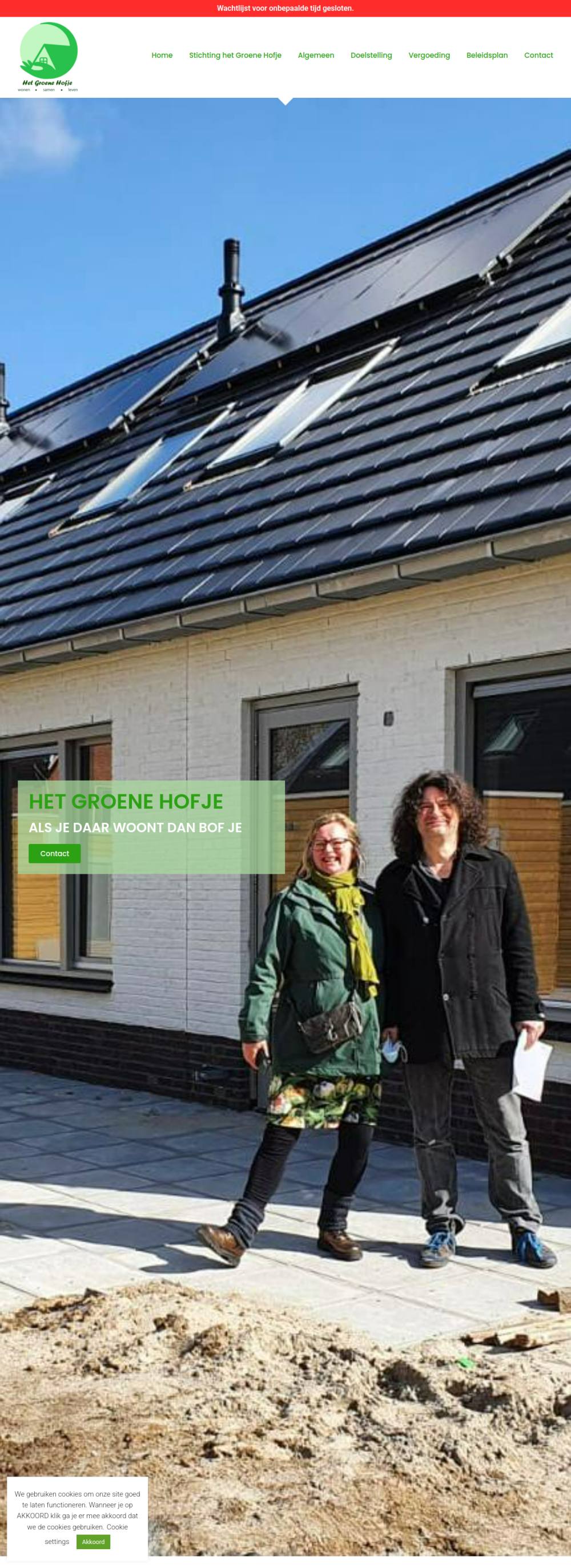 Website Het Groene Hofje