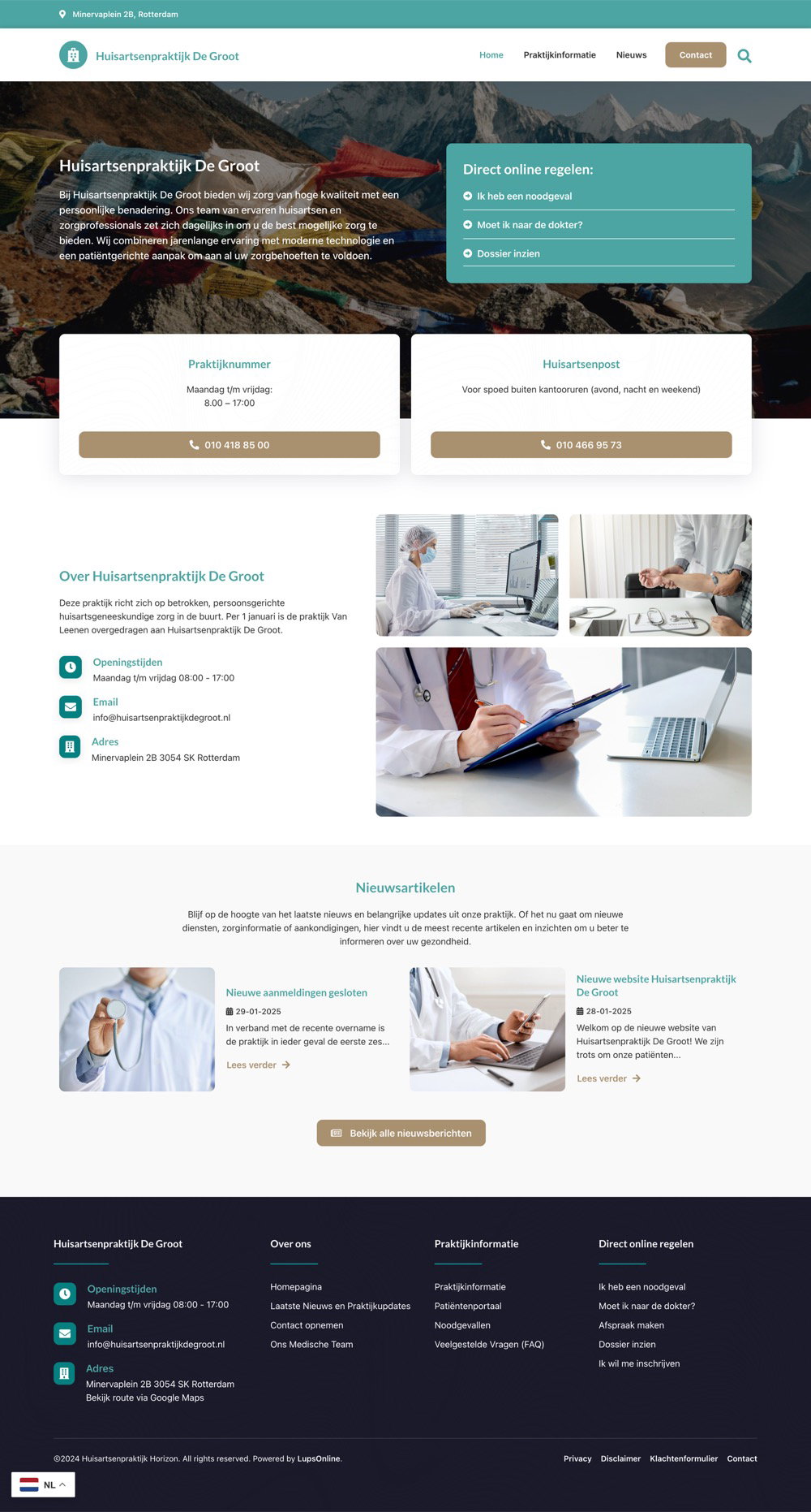 Website Huisartsenpraktijk De Groot