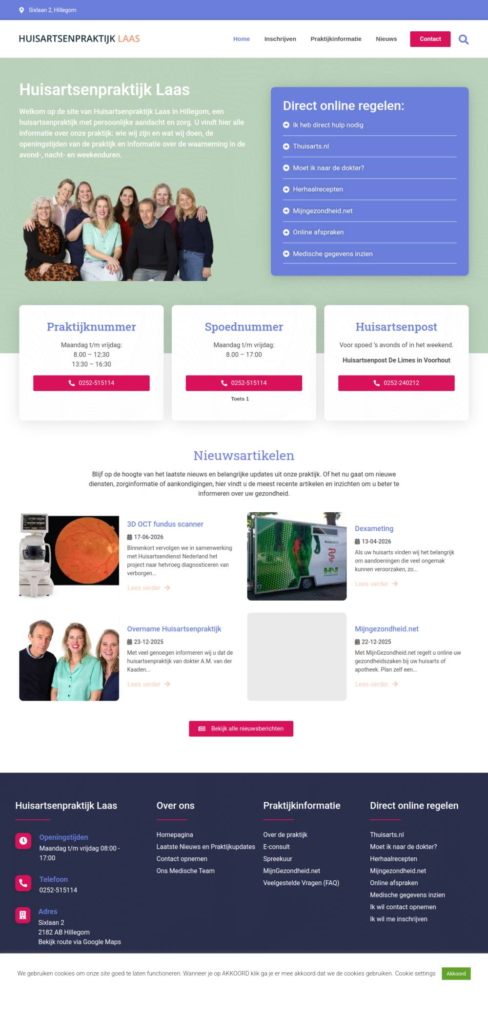 Website Huisartsenpraktijk Laas