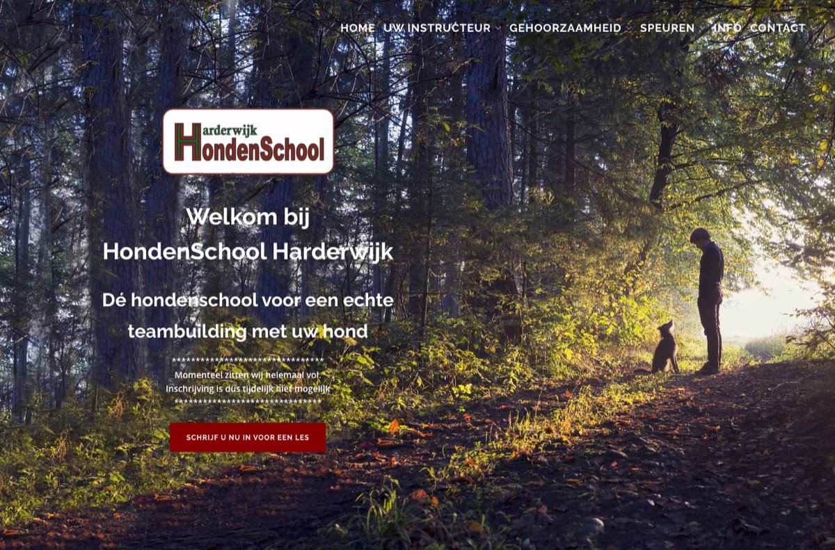 Website Hondenschool Harderwijk