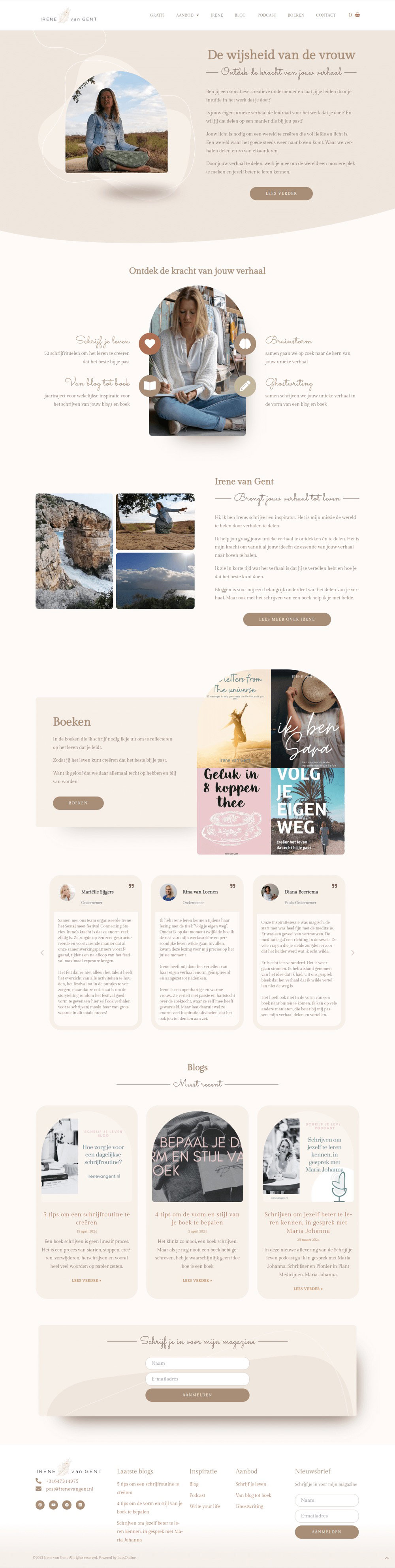 Website Irene van Gent