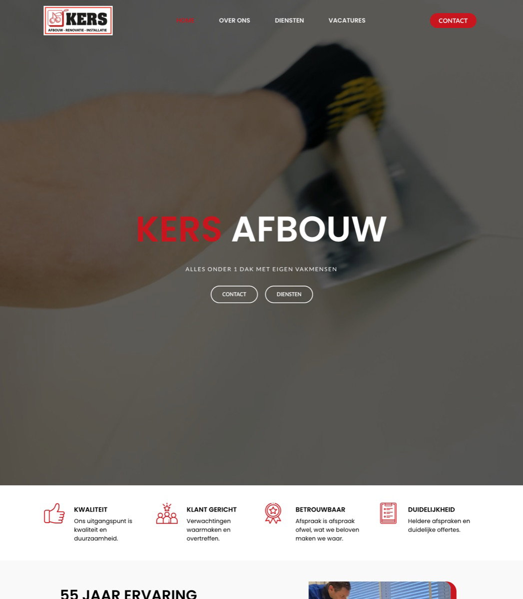 Website Kers Afbouw