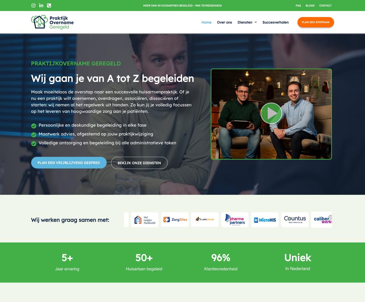 Website Praktijkovername Geregeld