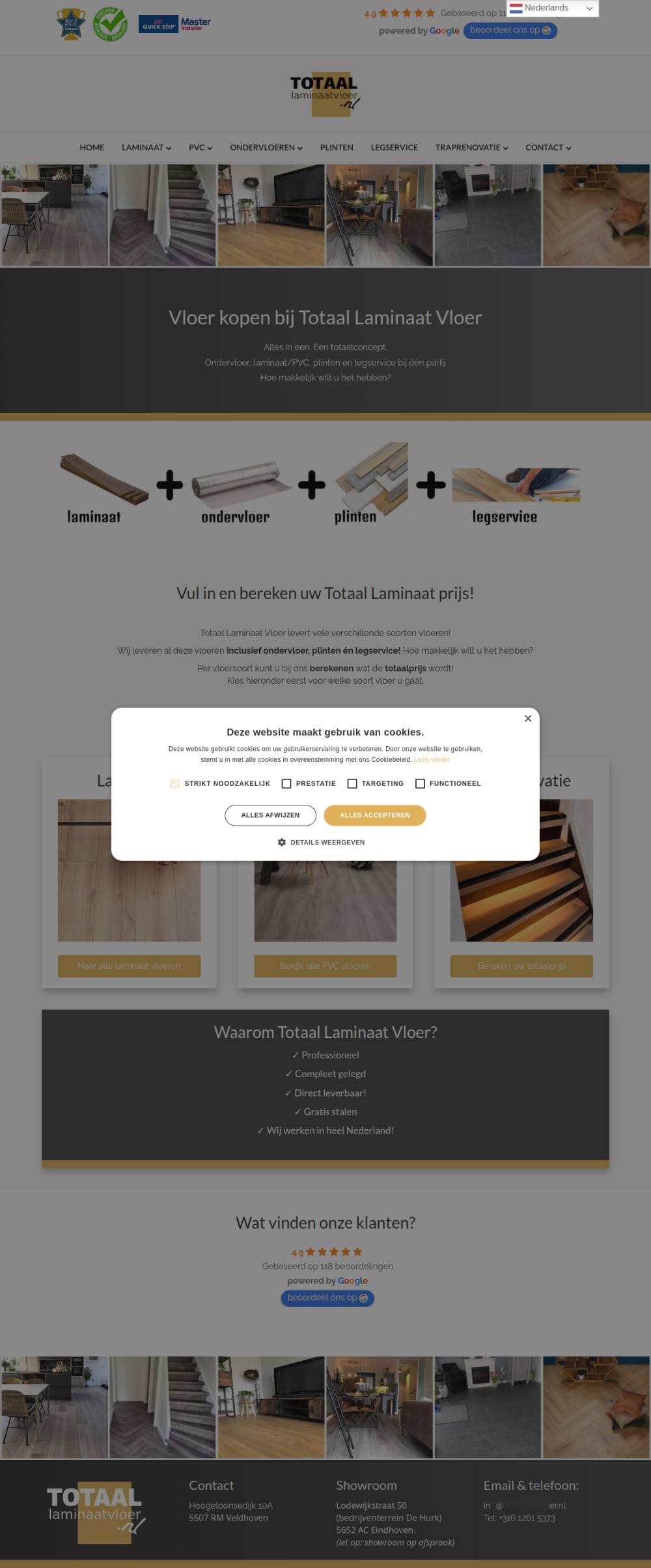 Website Totaal Laminaat Vloer