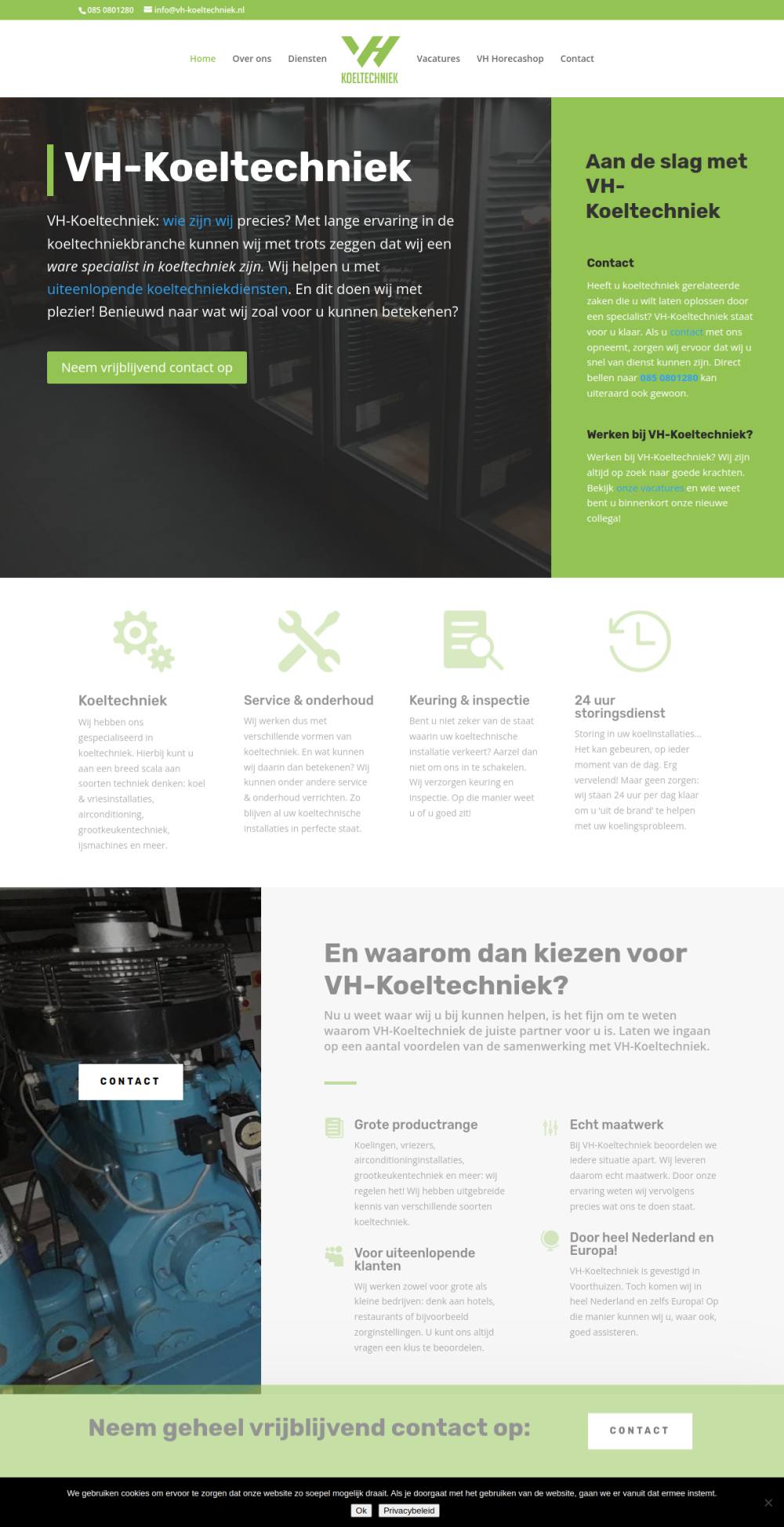 Website VH Koeltechniek