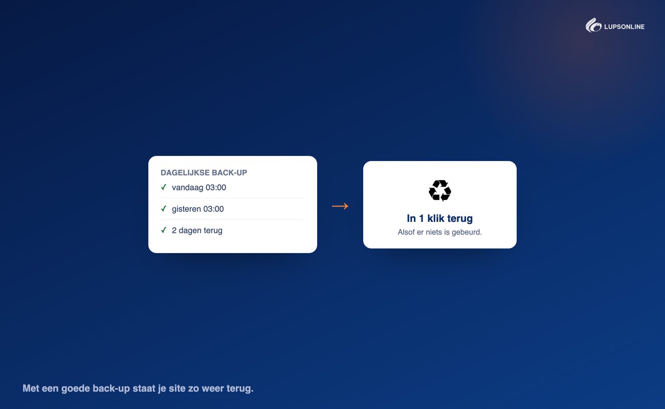 Automatische dagelijkse back-up die in een klik terug te zetten is
